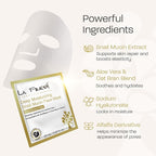 La Fresh Deep Moisturizing Snail Mucin Sheet Mask, Glow, and Hydration Face Mask with Snail Mucin Essence, 10 Count
