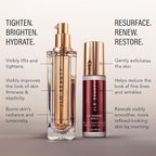 JLO BEAUTY Face Serum Set for Day & Night, Firming, Hydrating & Exfoliating Skincare with AHA, BHA & Hyaluronic Acid, Anti Aging Facial Serum, Skin Care Gift Set for Women, Travel Size, 1 Fl Oz Each