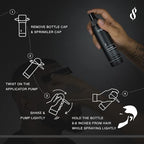 The Rich Barber N'Hance Pro Barber Kit II - 4-in-1 Hair & Beard Styling Set with Keratin-Infused Hair Building Fibers, Style Hold Spray, Applicator Pump, Application Card - Hairline & Edge Enhancer