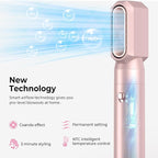 6 in 1 Hair Dryer Brush, Detachable Air Styler, 3 Heat Settings Blow Dryer Brush Frizz-Free Volumizing, Straightening, Curling ALCI Safety Plug for Travel & Home Styling (Pink-A)