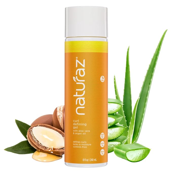Curl Defining Gel - 100% Vegan, Cruelty Free, Paraben Free - Deep Moisture, Medium Hold, Aloe Vera Based Gel for Curly Hair - Anti-Frizz Curl Definer, Loose Curls and Wavy Hair - 8 Oz