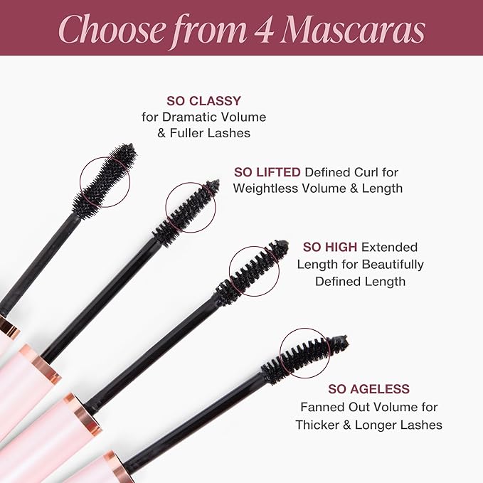 Mineral Fusion So Classy Volumizing & Lengthening Mascara, 0.3 Fl Oz, Dark Brown, Eye Makeup for Dramatic, Fuller Lashes, Helps Prevent Caking, Flaking & Smudging