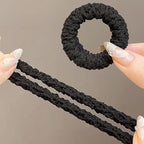 Cotton Seamless Hair Ties Bands，Headrope，Ponytail Holders ， Thick Hair Elastics for Thick Heavy and Curly Hair (10pcs)