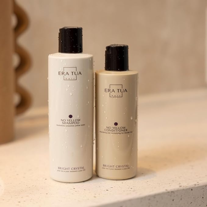 No-Yellow Toning Purple Shampoo for boland hair | Neutralizes Yellow Tones in Blonde, Silver & Bright Crystal Highlighted Hair | Dutch Made & Formulated | Jasmine & Rose Scent | 750 ml