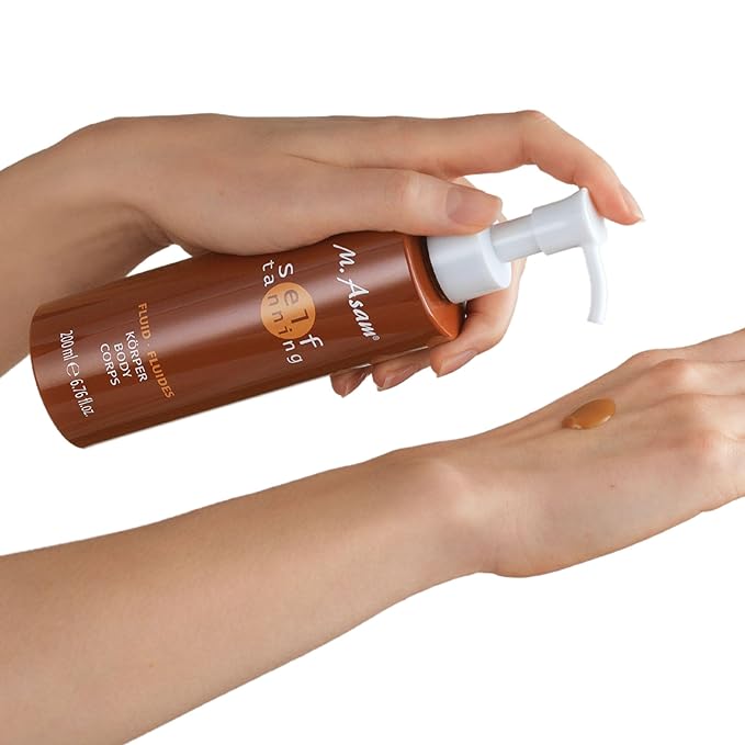 M. Asam Sun Self Tanning Fluid (6.76 Fl Oz) - Body Self-Tanner With Immediate & Long-Term Effect, Natural-Looking & Long-Lasting Tan, Tanning Lotion With Moisturizing Ingredients.