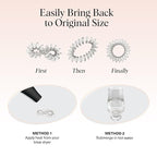 Kitsch Spiral Hair Ties for Women - Coil Hair Ties No Damage, No Crease, Secure Grip All Day Hair Coils, Stretchable and Waterproof | Ideal Gifts for Women - 8pcs (Clear/Transparent)