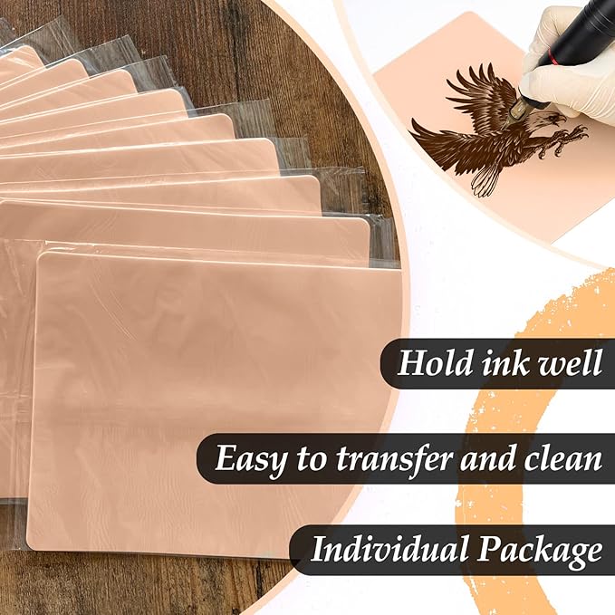 20Pcs Tattoo Practice Skins - Yuelong Blank Fake Skin Double Sides Practice Skins for Tattooing Microblading Skin-Like Blank Skin Tattoo Supplies for Beginners Artists
