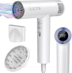 Blow Dryer,110000RPM High-Speed Brushless Motor, Fast-Drying Negative Ions Intelligent Constant Temperature Hair Care Dryers, Professional Hair Dryer with Attachments for Home&Salon (White)