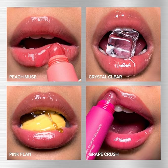 LipLock – Moisturizing K-beauty Vegan Lip Balm & Serum for Dry, Chapped Lips, Glossy Overnight Lip Mask with Rose PDRN, Carrot Collagen & Pillow Peptides (Pink Flan – Warm Taupe Tint)