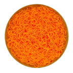 3200 Pcs Elastic Rubber Bands Small Hair Ties Hair Rubber Mini Hair Bands Hair Elastics Tiny Soft Holder Ponytails for Girls (Dark Orange)