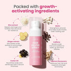 Trybello Hair Helper Spray - Hair Growth Serum with Biotin & Castor Oil - Caffeine Infused Hair Treatment for Thicker, Fuller Hair - Repair Thinning Hair Naturally - Vegan, Cruelty-Free Formula, 4Pack