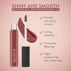 Mented Cosmetics Lip Gloss for Women Tinted Lip Balm Stain, Long Lasting Buildable Moisturizing Lipgloss Lipstick Topper, Made in USA, Cruelty Free Vegan Makeup, Mauve Over
