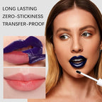 QueenDiary lip stain peel off lip gloss all day long lasting Waterproof and Transferproof lip tint - matte finish peel off lip liner (03#Confident)