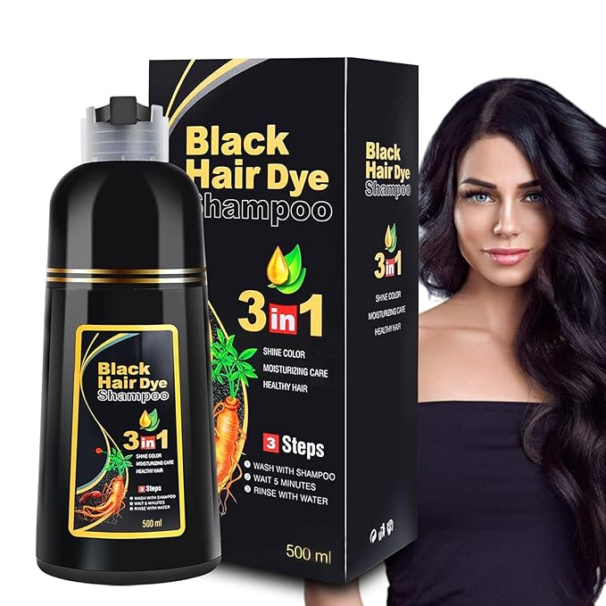 Hair Dye Color Shampoo (7 Colors Available to Choose) 500mL each (DARK WINE RED, 500mL)
