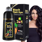 Hair Dye Color Shampoo (7 Colors Available to Choose) 500mL each (BLACK, 500mL)