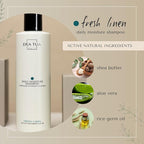 Fresh Linen Daily Moisture Shampoo| Dutch Made & Formulated Moisture Repairing Shampoo for Dry and Damaged Hair | Scent of Bergamot, Jasmine & Rose | 250 ml