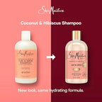 SheaMoisture Curl and Shine Coconut Shampoo Coconut & Hibiscus for Curly Hair Paraben Free Shampoo 13 oz