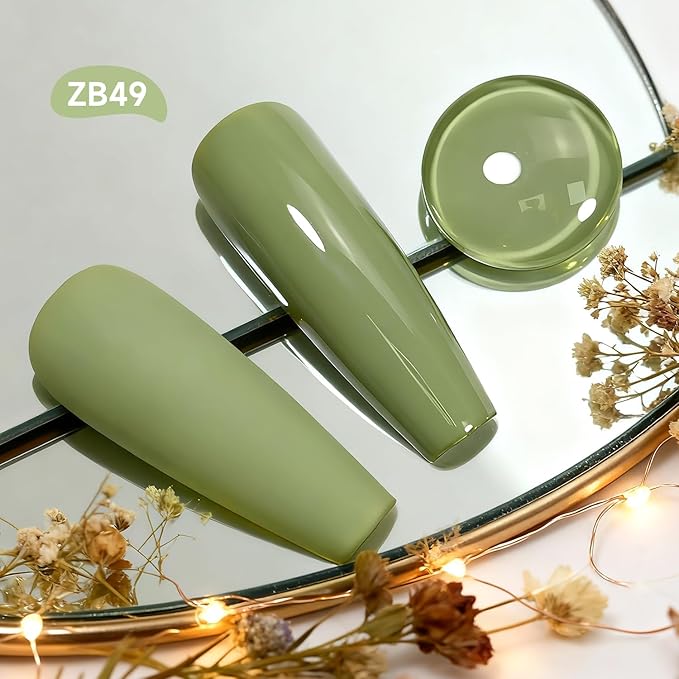 18ml Sage Green Nail Polish Large Volume Quick Drying Nail Polish, Fast Drying and Long Lasting Color Nail Art DIY Home Manicure Gift for Women