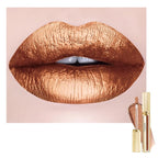 Brown Lipsticks for Women Metallic Lipstick Long Lasting Non Stick Cup Lip Gloss, Shimmer Lightweight Hydrating Full Coverage Lip Color, DP113 Pleasure