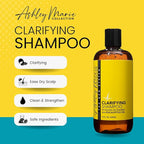 The Hair Diagram - Ashley Marie Clarifying Shampoo - Nourishing Natural Cleansing Formula For Hair & Scalp - Eucalyptus Oil Shampoo - Refreshing Aroma - Color Safe - Paraben & Sulfate Free - 12oz