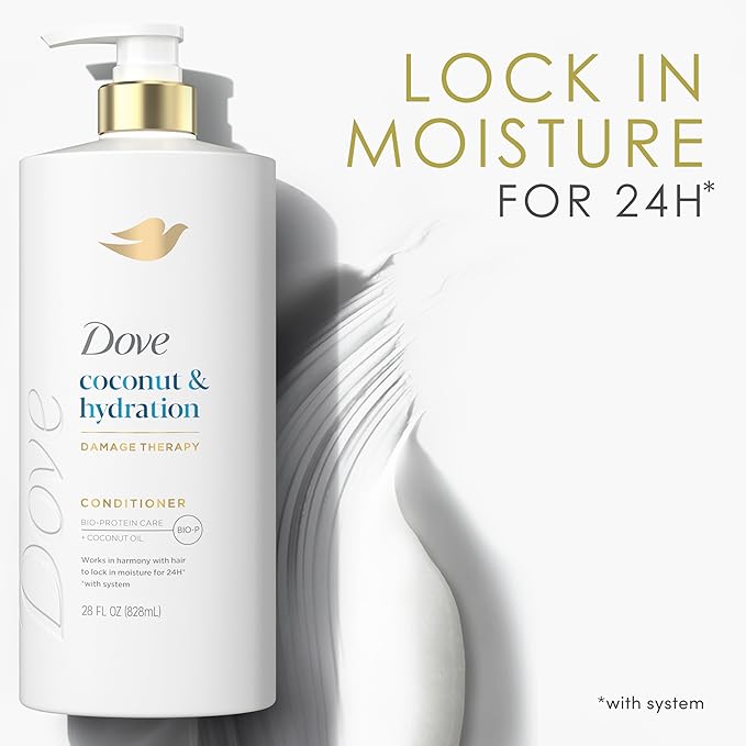 Dove Conditioner Coconut & Hydration for Dry Hair with Bio-Protein Care Technology and Coconut Oil 28 Fl Oz