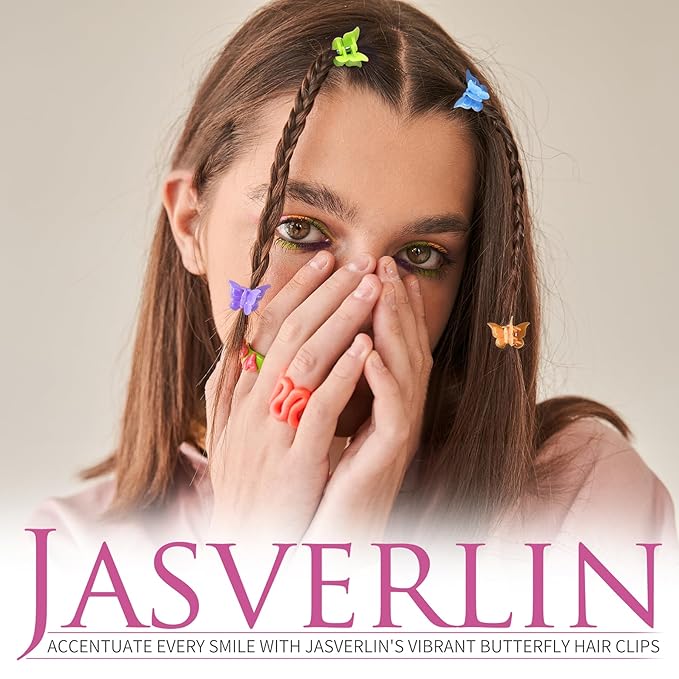 50 Pcs Mini Butterfly Hair Clips, 90s Cute Hair Accessories for Girls Kids Toddler, Tiny Small Y2k Claw Clip for Women Styling 8 Assorted Colors (Pastel Paradise)