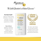 Mychelle Dermaceuticals Sun Shield Stick Spf 50 Non-Tinted - Natural Liquid Zinc Sunscreen Vitamin E and Jojoba - Water Resistant up to 80 Minutes - Sunscreen for Face, Reef Safe, Safe for Children