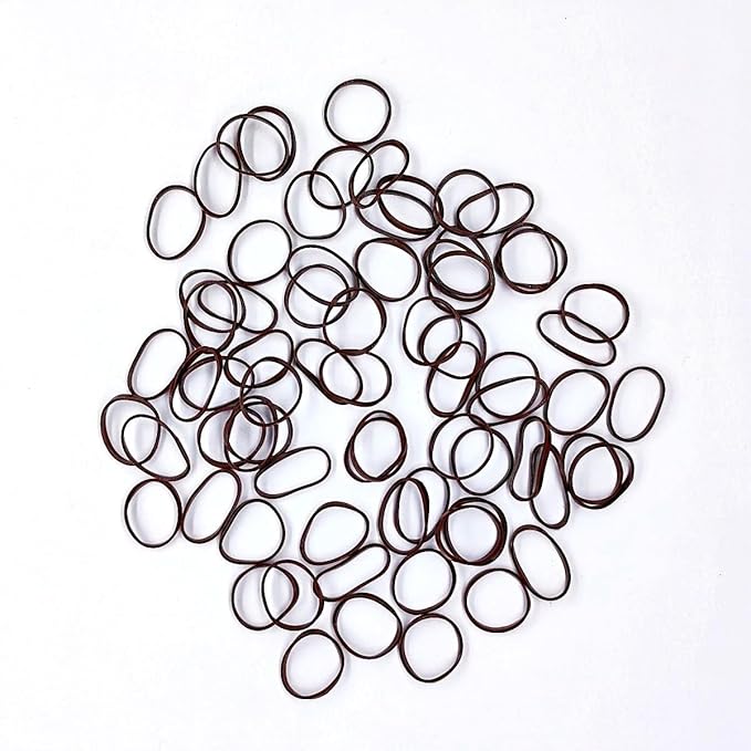 3200 Pcs Elastic Rubber Bands Small Hair Ties Hair Rubber Mini Hair Bands Hair Elastics Tiny Soft Holder Ponytails for Girls (Dark Brown)
