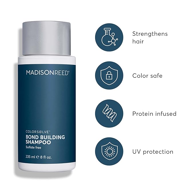Madison Reed ColorSolve Bond Building Shampoo – Strengthens Damaged Hair, Protects Color, Sulfate-Free Cleanser for Color-Treated, Dry & Breakage-Prone Hair, 8 oz
