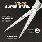 Fagaci Professional Hair Scissors 6” Razor Sharp Blades, Fine Cutting VG10 Steel Hair Cutting Shears, Barber Scissors Professional