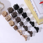 18 Pcs Small Hair Clips Set, Various Styles Butterfly & Flower Claw Clips for Thick & Thin Hair, Neutral