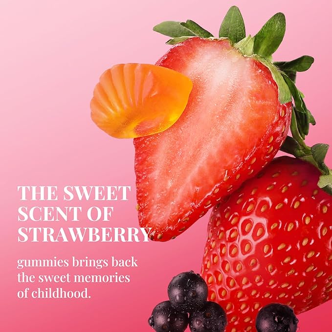 Sttes Perfume 606# (2 Packs) – Pressable Strawberry Gummies –Long-Lasting Strawberry, Candy, Vanilla & Marshmallow Gourmand Eau de Parfum 2×100ml (3.4 fl oz) – Sweet Playful Perfume Gift Set for Women