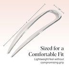 Kitsch Metal French Hair Pin for Women - Elegant Hair Accessories, Ideal for Buns & French Twist, Designed for a Secure, Comfortable Fit | Ideal Gifts for Women - Silver