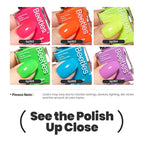 Beetles Neon Nail polish Set, 6 Colors Bright Rainbow Nail Polish Kit Quick Dry Finger Nail Polish Glossy Shine Nail Lacquer Polish Long Lasting Neon Party Gifts for Women