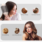 Blow Dryer Brush, Hair Dryer Brush in One, 1200W Large Oval Hot Air Volumizer & Straightener, Anti-Frizz Blowout Styling Brush, Dual Voltage 110–240V (3 Inch) Pink