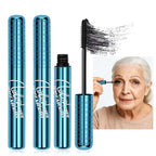 2 Pack Volumizing Mascara for Older Women 60 Plus - Lengthening & Thickening Formula, Smudge-Proof, Clump-Free, Waterproof Mascara for Thin Lashes, Ultra-Defining Lash Lift for Mature Eyes (Black, 2)