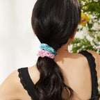 24Pcs Satin Scrunchies, 20 Colors Comfortable Silk Hair Scrunchies Skinny Hair Ties Elastics Ponytail Holders Stocking Stuffers for Women Girls