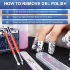 2PCS Metal Red Cuticle Pusher and Cutter Remover Salon Quality Stainless Steel Gel Nail Polish Peeler Scraper Durable Manicure and Pedicure Cleaner Tool For Fingernail and Toenail