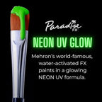 Mehron Paradise FX UV Neon Glow – Neon UV Martian 1.4 oz | Water Activated Black Light UV Paint for Raves, Costumes, SFX, Halloween, Stage, Theater & Cosplay