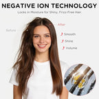 Aima Beauty Blow Dryer Brush - Ionic Ceramic Hot Air Brush for Frizz-Free Straightening & Voluminous Blowout, 2.3‘’/ 60mm Oval Barrel with Nylon Bristles, 360 Surrounded Vent, 3 Heat Settings, White