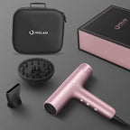 Hair Dryer, IG INGLAM 110, 000 RPM High-Speed Blow Dryer with LED Display, 1300W Low Noise Negative Ionic Hairdryer, 3 Temps & 3 Speeds Cool Switch & Memory Function, Lightweight, Rose Pink