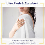 100% Organic Zero-Twist Cotton Towels - GOTS Certified Luxury Bath Towels - Ultra Soft & Plush 700GSM Long-Staple Cotton - 6 Piece Towel Set (White)