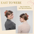 LuSeren 8 Pack Hair Clips for Women 4.3 Inch Large Hair Claw Clips for Women Thin Thick Curly Hair, Big Matte Banana Clips,Strong Hold jaw clips Black Orange Dark Brown Light rose