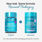 MAREE Hair Oil for Frizzy - Hair Vitamins Keratin Styling Capsules 2 PACK with Jojoba & Argan Oil - Anti Frizz Serum for Women - Frizzy, Damaged, Dry & Curly - Sérum Gotas & Aceite Para el Cabello