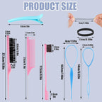 Rubber Bands and Hair Styling Tools Set: 1500 Pcs Elastic Hair Ties with Organizer Box, Baby/Toddler Hair Accessories Gift for Women and Kids