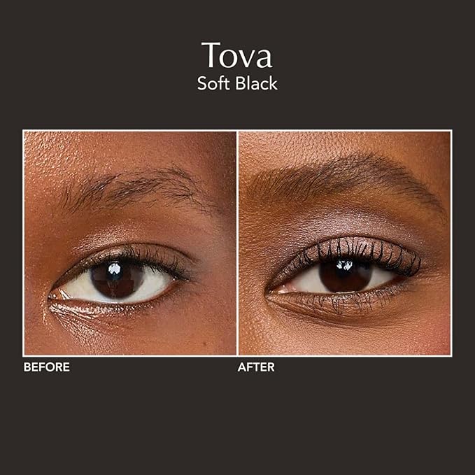 Thrive Causemetics Infinity Waterproof Eyebrow Pencil, Retractable Brow Pencil with Hyaluronic Acid & Shea Butter, Dual Ended Eyebrow Brush Spoolie, Fine Tip, Vegan & Cruelty Free, Tova (Soft Black)