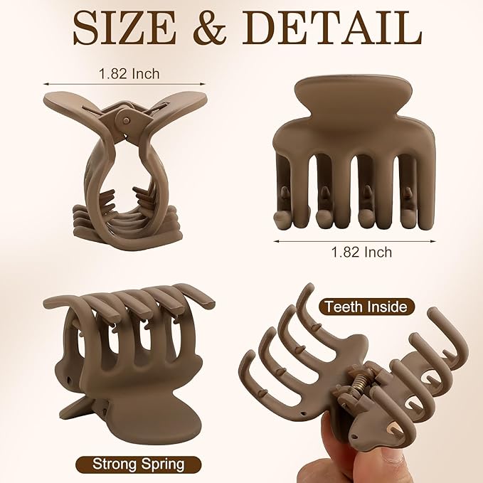 12Pcs Hair Clips for Women 1.8 Inch Small Claw Clips for Thin Hair Medium Hair Claw Clips for Thick Hair Accessories for Women Girls (Colorful)