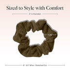 Kitsch Scrunchies for Women - No Crease Hair Ties for Girls | Scrunchies For All Hair Types and Textures, Perfect for Day or Night | Ideal Gifts for Women - Moss Green, 5 Pcs