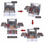 132 Color All- In- One Makeup For Women Full Kit,Professional Makeup Kit,Makeup Gift Set for Women,Girls&Teens,Include eyeshadow/lipstick/concealer/Lip Gloss/Eyeliner/Mascara（006N2-Silver）