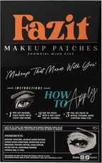 Fazit Makeup Patches - Show Stopping Wing Eyes - Glow Up Make-Up Patches - Cute Glitter Makeup Accessories for Women - Cosmetic Glitter for Face